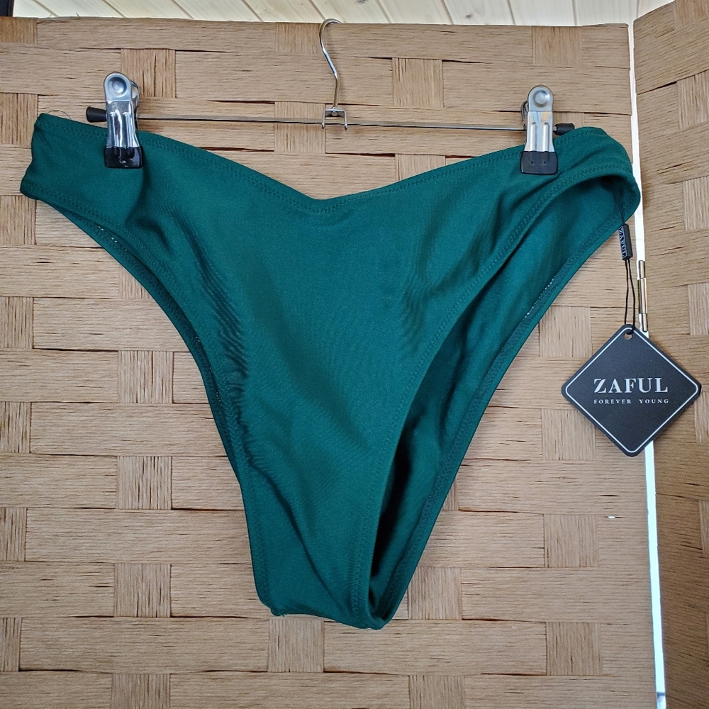 NEW Zaful Bikini Bottom Size 8 Green